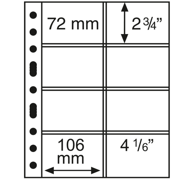 MÜNZKARTENBLATT - OPTIMA (LEUCHTTURM) - 8 MÜNZEN