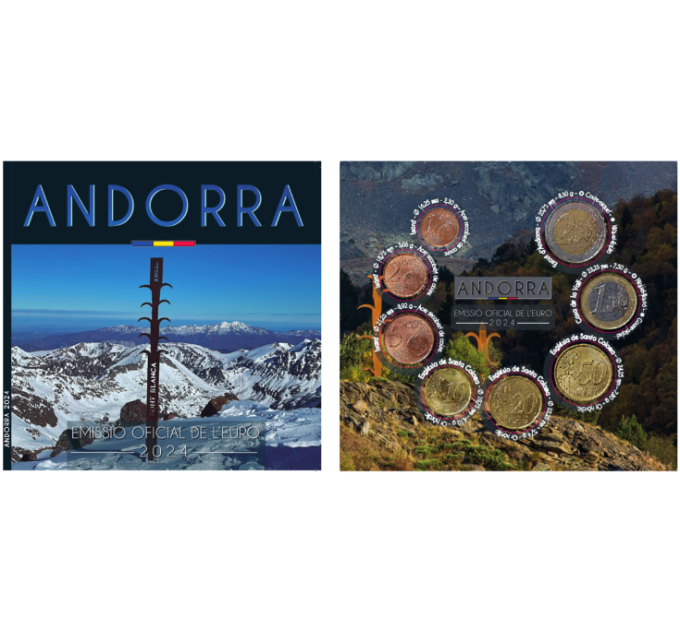 Andorra Euro Offizieller Kursmünzensatz BU 2024
