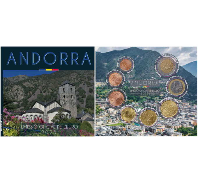 Andorra Euro Offizieller Kursmünzensatz BU 2025