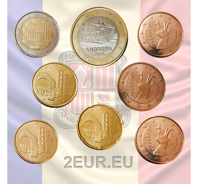Andorra Euro-Münzsatz MIX UNC 2016-2020