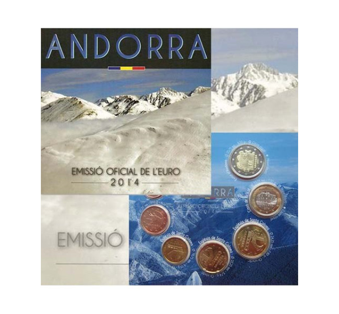 Andorra Euro Offizieller Kursmünzensatz BU 2014