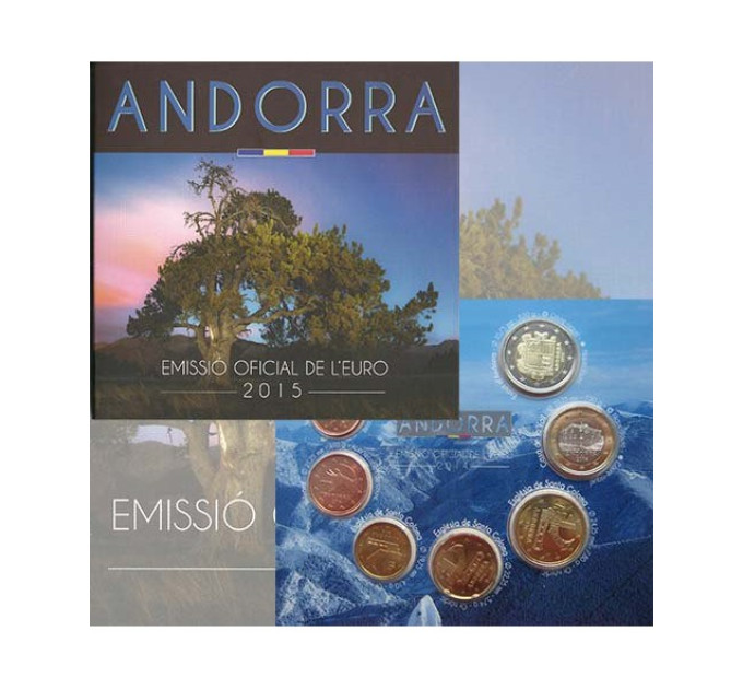Andorra Euro Offizieller Kursmünzensatz BU 2015