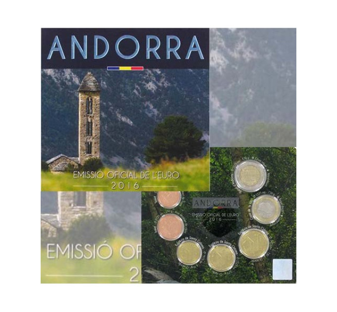 Andorra Euro Offizieller Kursmünzensatz BU 2016
