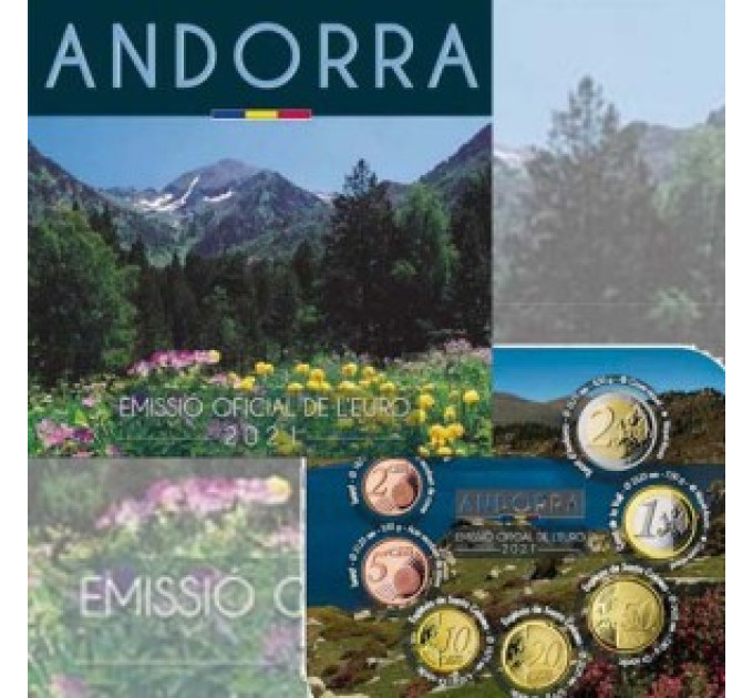 Andorra Euro Offizieller Kursmünzensatz BU 2021 