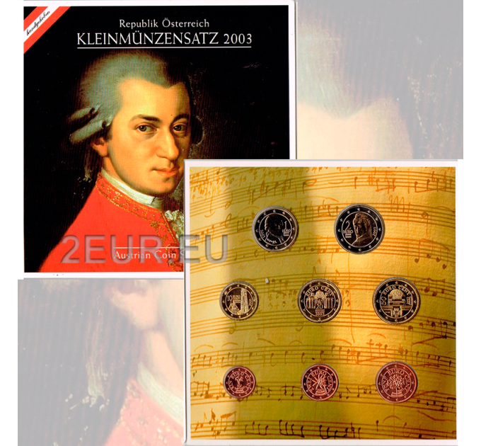 Österreich Euro Kursmünzensatz BU 2003