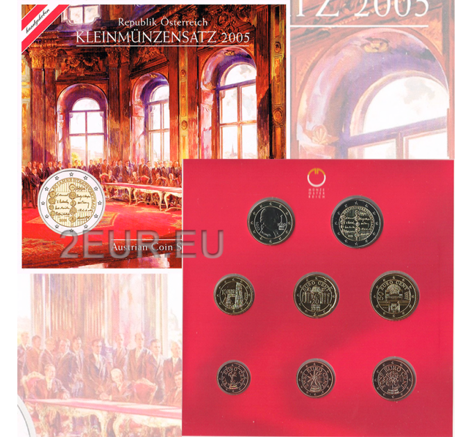 Österreich Euro Kursmünzensatz BU 2005