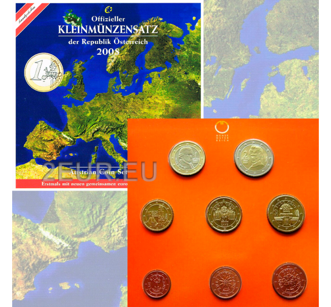 Österreich Euro Kursmünzensatz BU 2008