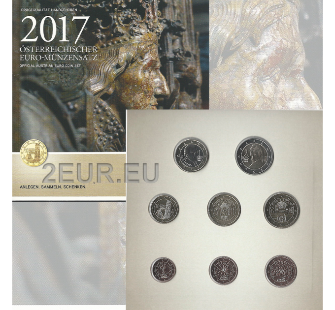 Österreich Euro Kursmünzensatz BU 2017 - Friedrichsgrab