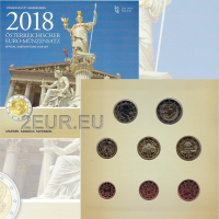 Österreich Euro Kursmünzensatz BU 2018 - 100 Jahre Republik Österreich