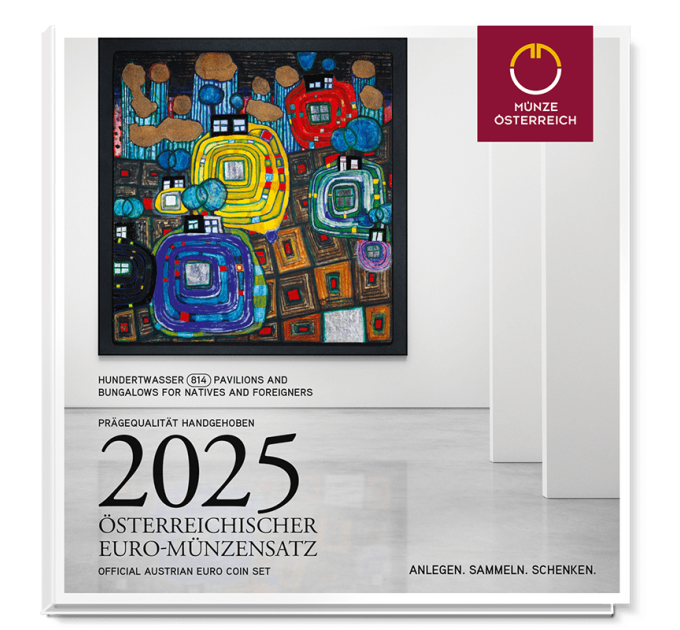 Österreich Euro Kursmünzensatz BU 2025 - Friedensreich Hundertwasser