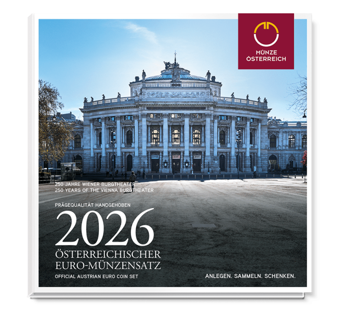 Österreich Euro Kursmünzensatz BU 2026 - 250 JAHRE WIENER BURGTHEATER