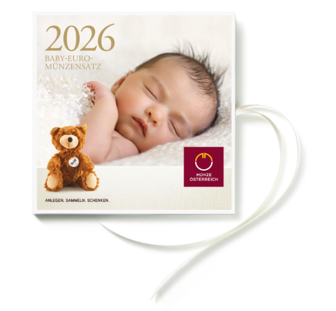 Österreich Euro Kursmünzensatz BU 2026 - BABY -MÜNZENSÄTZE