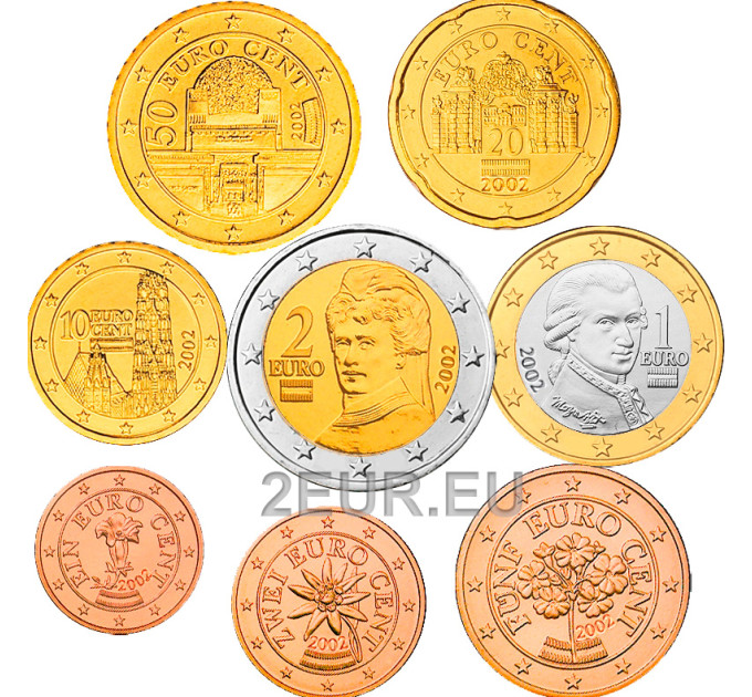Österreich Euro Kursmünzensatz UNC 2003
