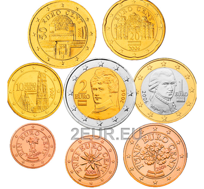 Österreich Euro Kursmünzensatz UNC 2006 
