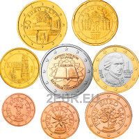 Österreich Euro Kursmünzensatz UNC 2007
