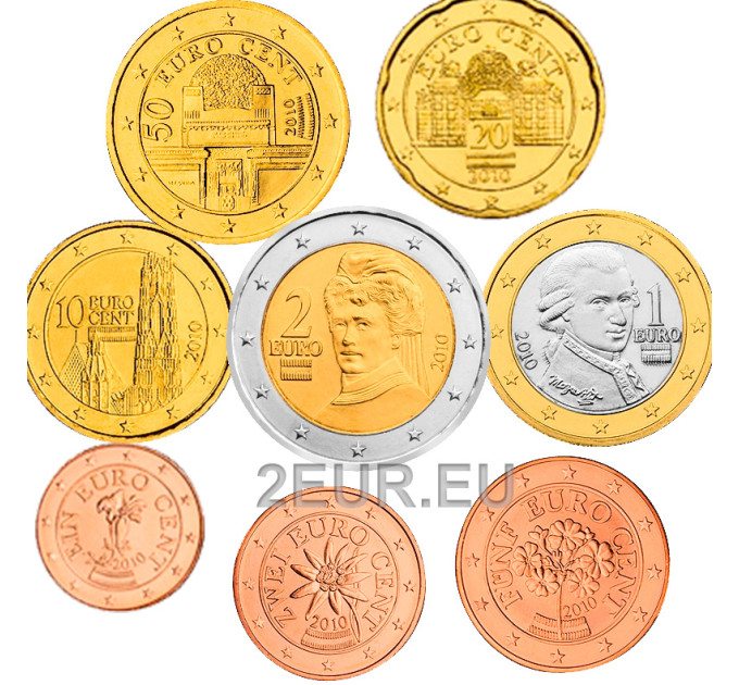 Österreich Euro Kursmünzensatz UNC 2010