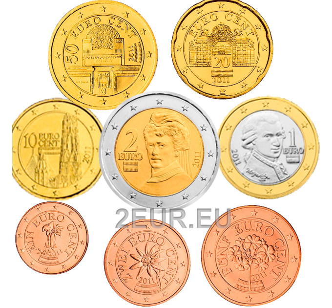 Österreich Euro Kursmünzensatz UNC 2011