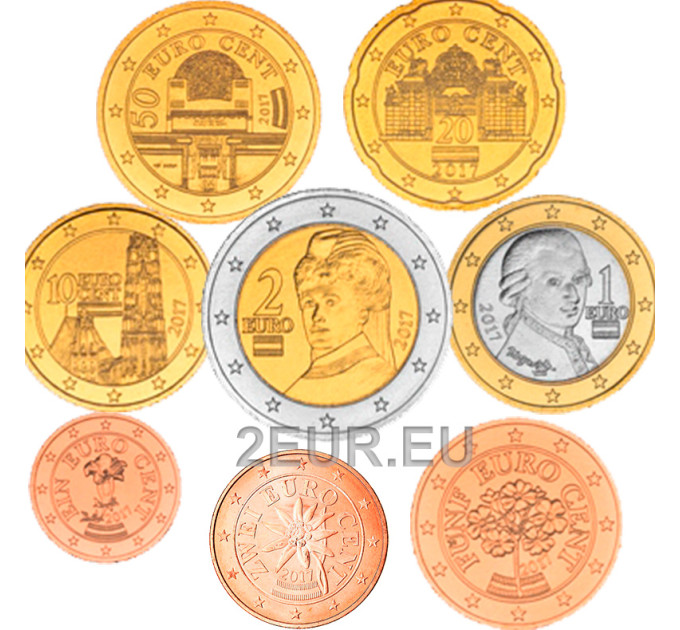Österreich UNC 2017 - Euro Kursmünzensatz 