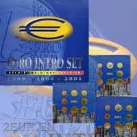 Belgien euro set BU 1999 – 2000 – 2001 – Euro-Einführung