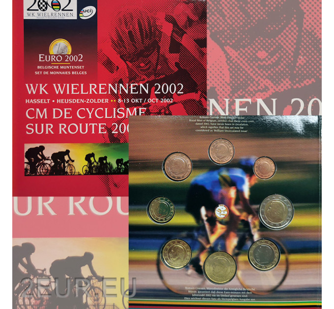 Belgium euro set BU 2002 - Radsport-WM in Belgien