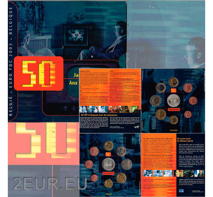 Belgium euro set BU 2003 - 50 Jahre Belgisches Fernsehen