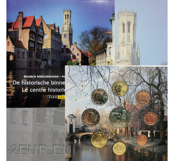 Belgium euro set BU 2010 - Historisches Stadtzentrum von Brügge