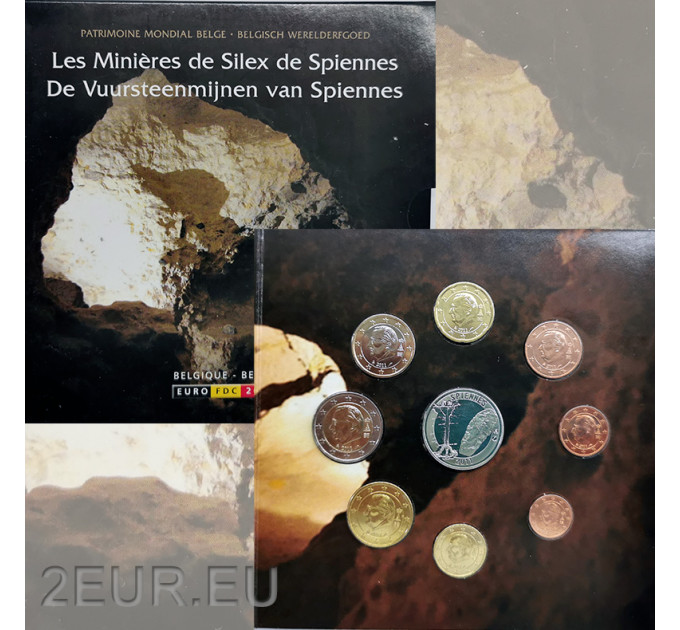 Belgium euro set BU 2011 - Die Feuersteinminen bei Spiennes