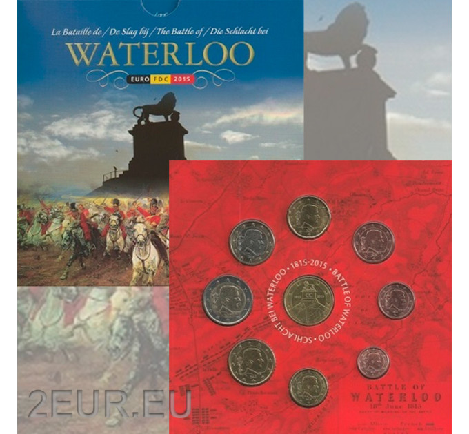 Belgium euro set BU 2015 - Schlacht von Waterloo
