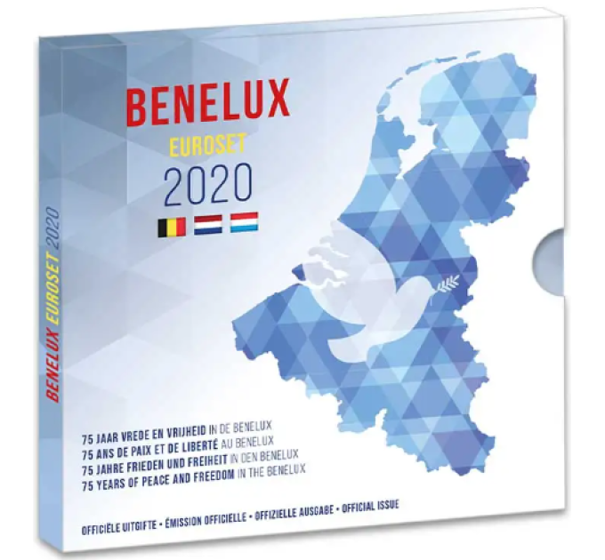 BENELUX euro set BU 2020 - 75 Jahre Frieden und Freiheit in den Benelux-Ländern
