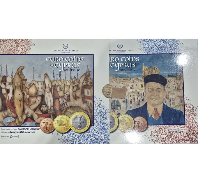 Zypern euro set BU 2025 - Zypern aus der Sicht von George Pol.