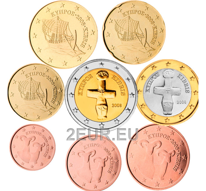 Zypern euro set UNC 2008  