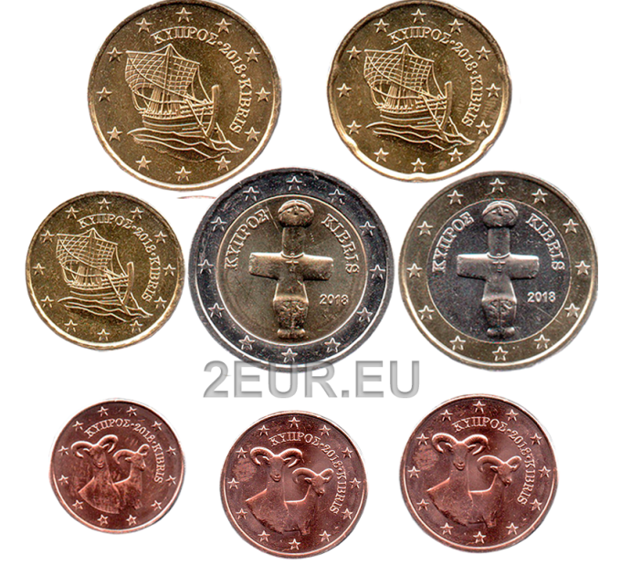 Zypern euro set UNC 2018 