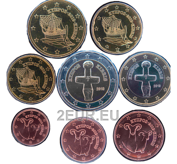 Zypern euro set UNC 2019 