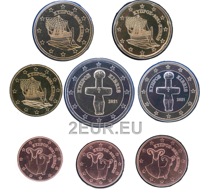 Zypern euro set UNC 2021 