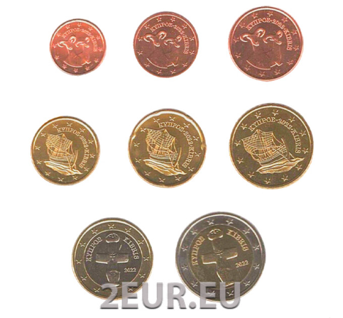 Zypern euro set UNC 2022