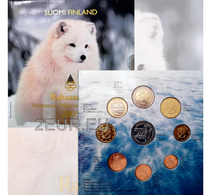 Finnland euro set BU 2005 - Gefährdete Arten Finnlands