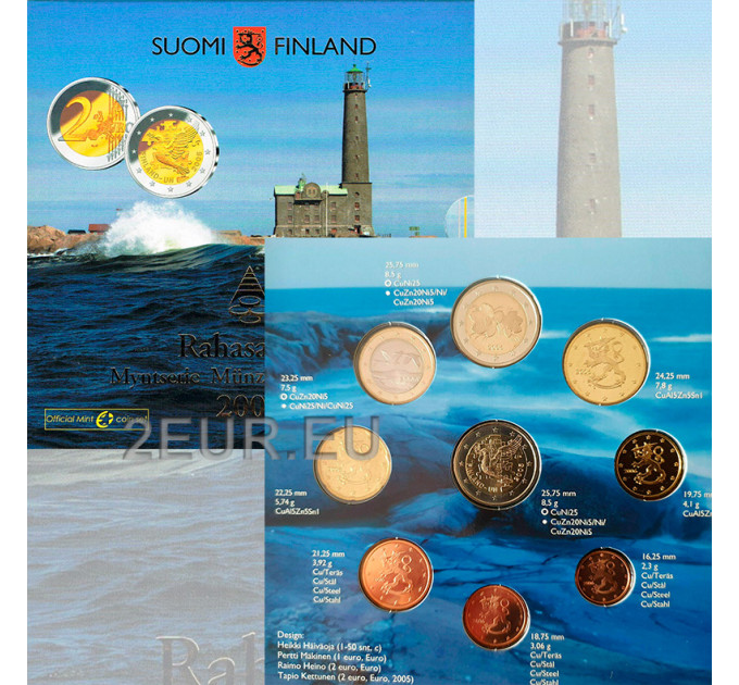 Finnland euro set BU 2006 - Finnische Leuchttürme - Bengstkär