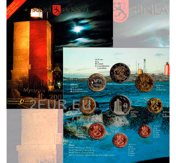 Finnland euro set BU 2007 - Finnische Leuchttürme - Utö