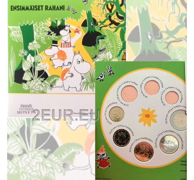 Finnland euro set BU 2021 - Mumins