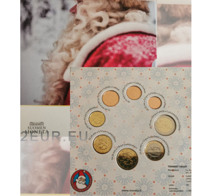 Finnland euro set BU 2021 - Frohe Weihnachten aus dem Land des Weihnachtsmannes!