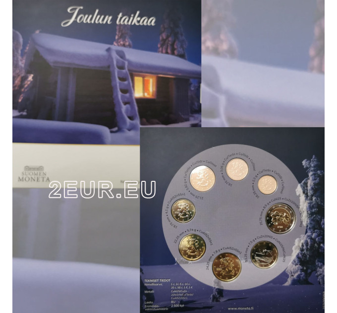 Finnland euro set BU 2022 - Weihnachten