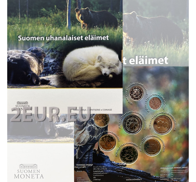 Finnland euro set BU 2023 - Bedrohte Tiere