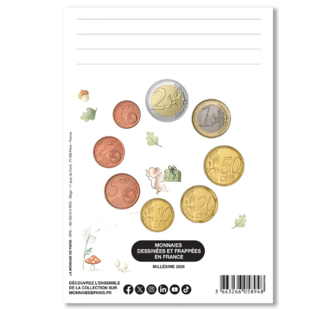Frankreich FDC Set 2026 - Euro-Münzsatz