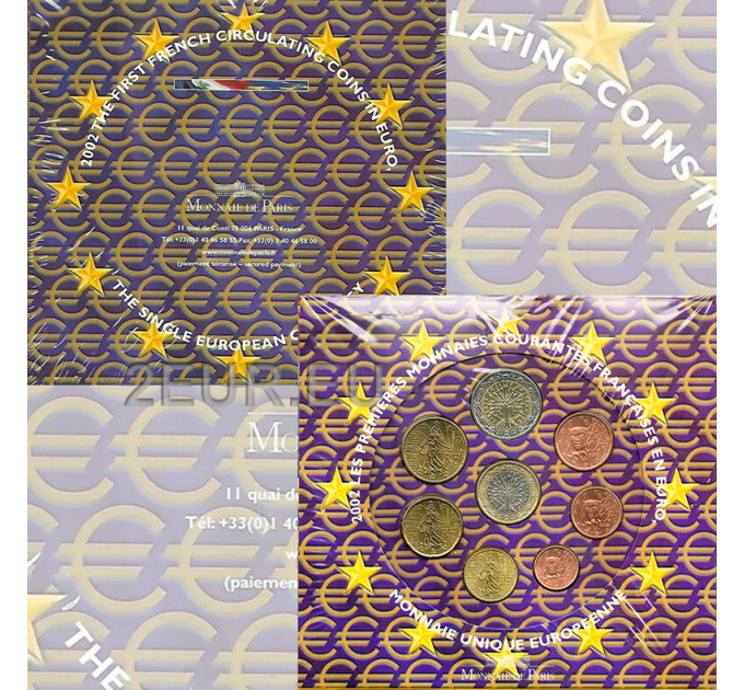 Frankreich BU Set 2002 - Euro-Münzsatz