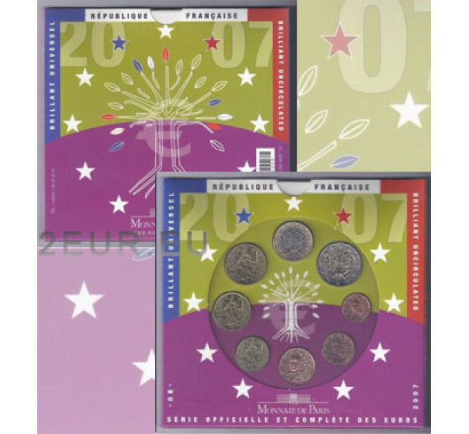 Frankreich BU Set 2007 - Euro-Münzsatz