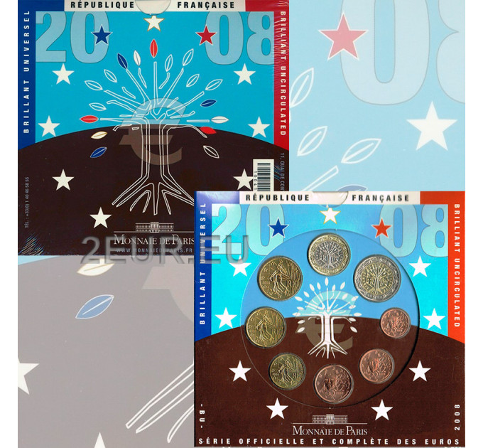 Frankreich BU Set 2008 - Euro-Münzsatz