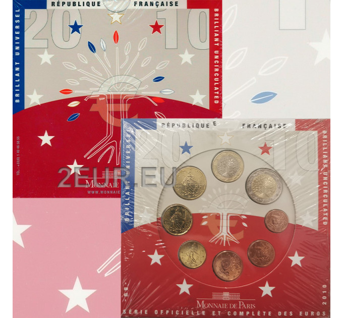 Frankreich BU Set 2010 - Euro-Münzsatz