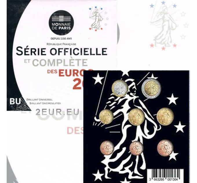 Frankreich BU Set 2016 - Euro-Münzsatz