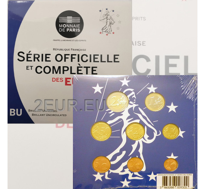 Frankreich BU Set 2017 - Euro-Münzsatz