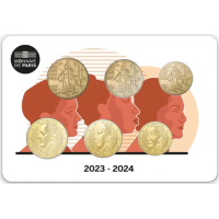 Frankreich BU Set 2024 - Euro-Münzsatz - NEUE NATIONALE SEITEN
